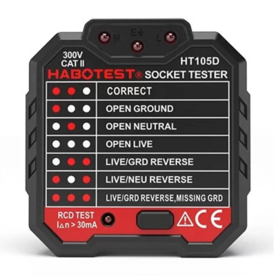 HT-105D Socket Tester & RCD