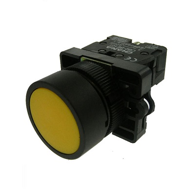 XB2-EA51 22mm Momentary Button Yellow 1NO