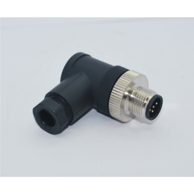 SL12-M05D M12 90° 5 Pinli Erkek Konnektör