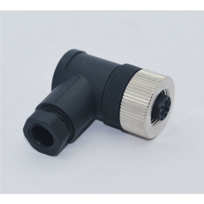 SL12-F05D M12 90° 5 Pinli Dişi Konnektör